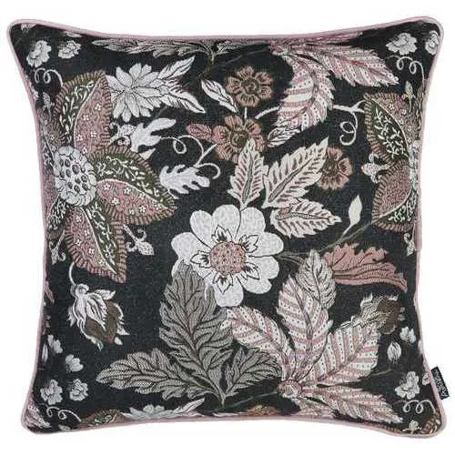 17"x 17" Jacquard Forest Night Decorative Throw Pillow Cover