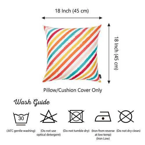 18"x 18" Tropical Diagonal Printed Decorative Throw Pillow Cover