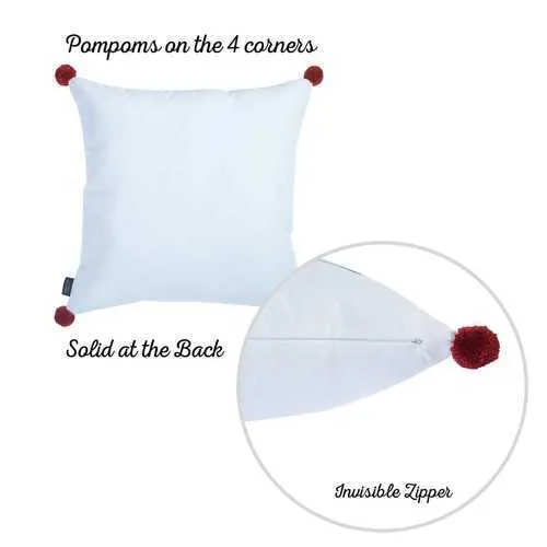 18"x18" Christmas Noel Printed Decorative Throw Pillow Cover