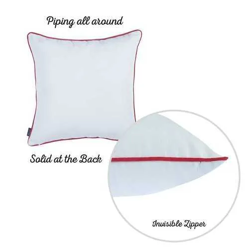 18"x18" Christmas Plants Printed Decorative Throw Pillow Cover