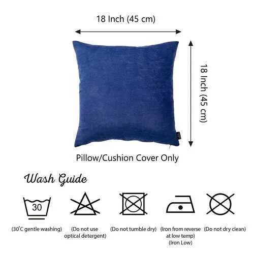 18"x18" Sapphire Blue Honey Decorative Throw Pillow Cover 2 pcs in set