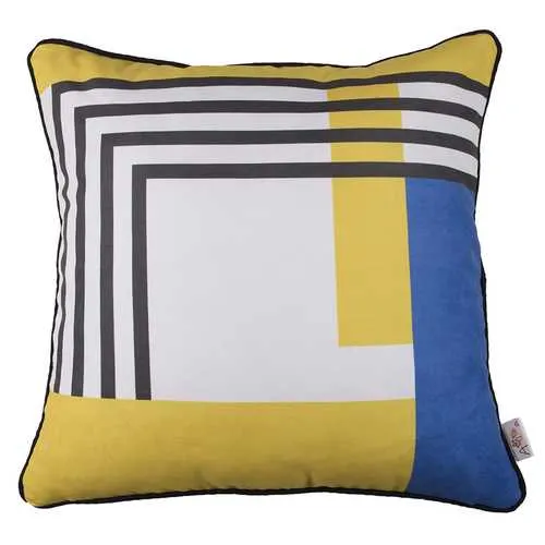 18"x18" Scandi Square Geo Style Decorative Throw Pillow Cover