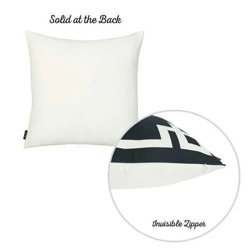 18"x18"Black and White Geometric Decorative Throw Pillow Cover