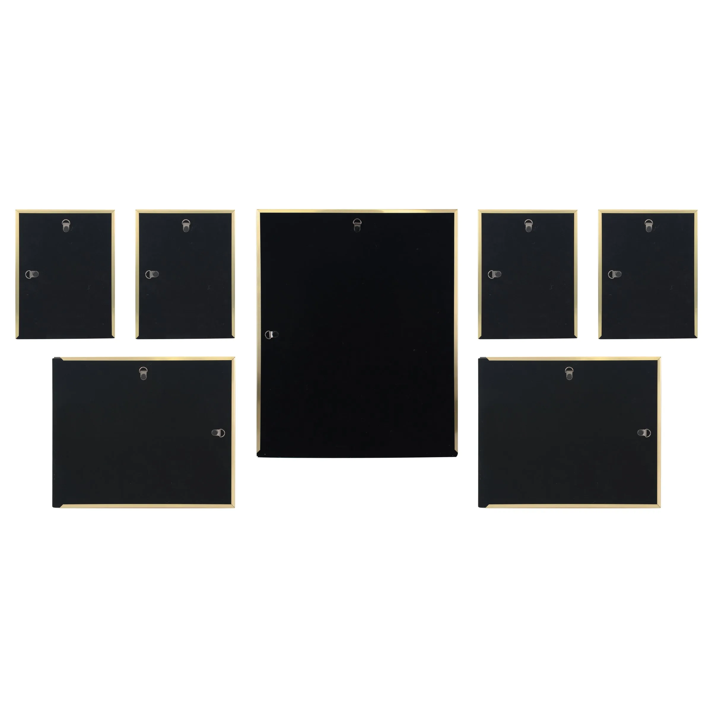 7 Piece Gold Decorative Modern Gallery Frame Set