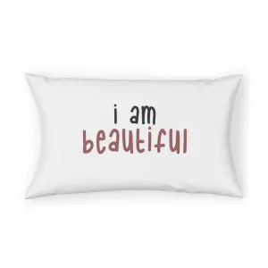 Affirmation Feminist Pro Choice Pillow Shams - I Am Beautiful (pink)