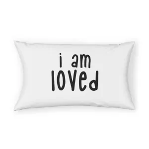 Affirmation Feminist Pro Choice Pillow Shams - I Am Loved (black)