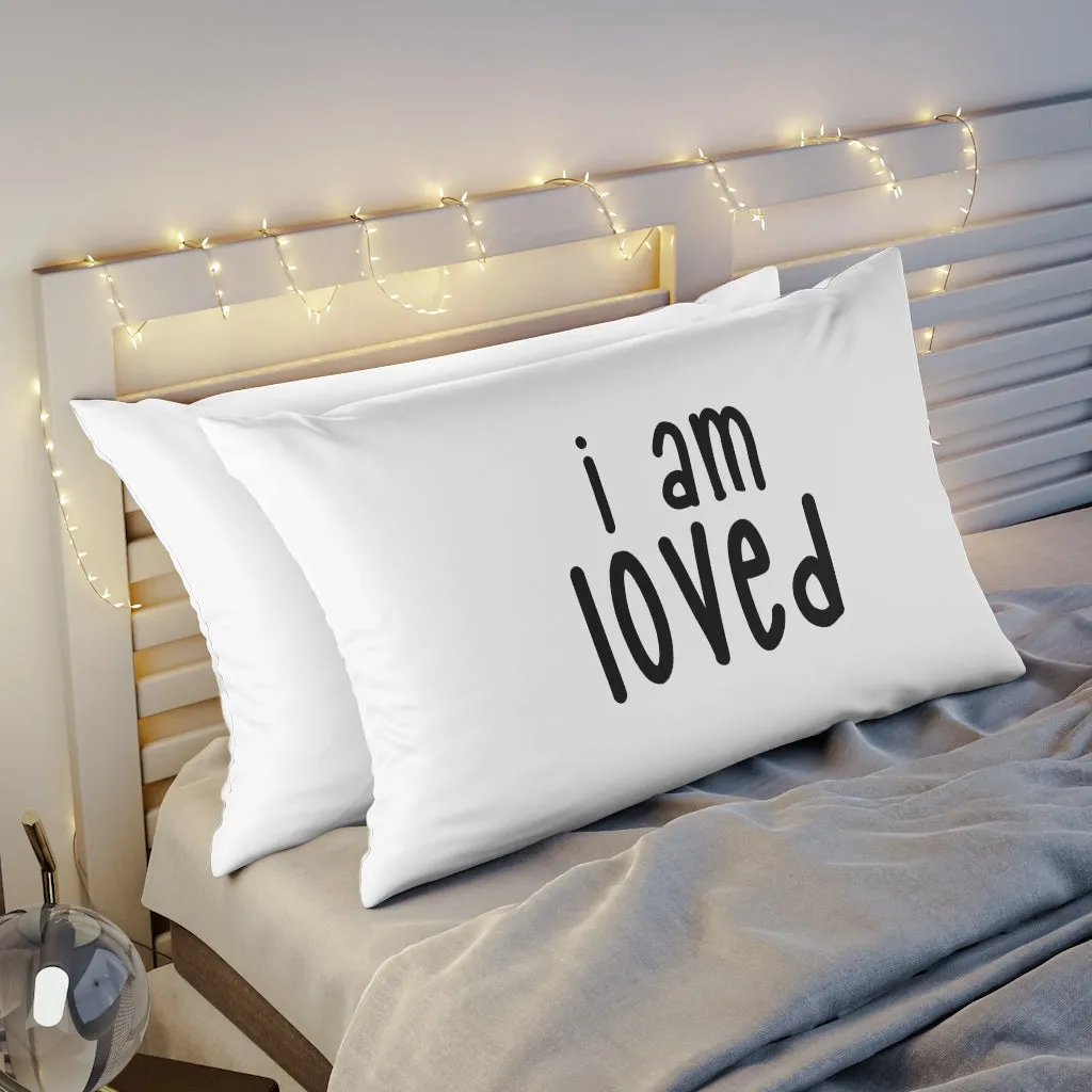 Affirmation Feminist Pro Choice Pillow Shams - I Am Loved (black)
