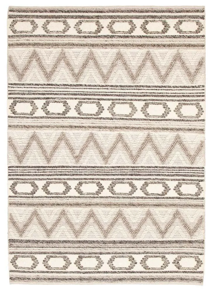Amaya Hand-Loomed  Wool Stone Rug