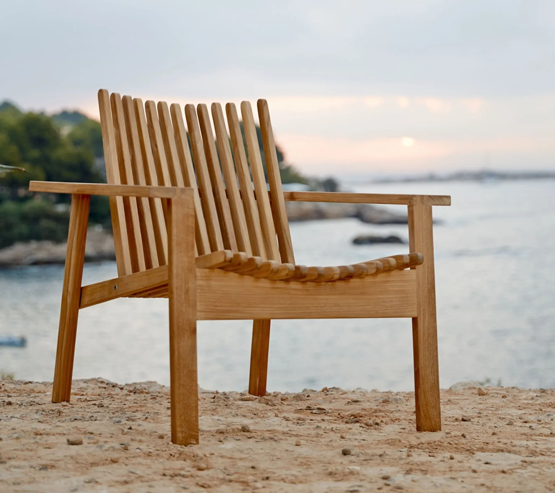 Amaze Teak Lounge Chair, Stackable