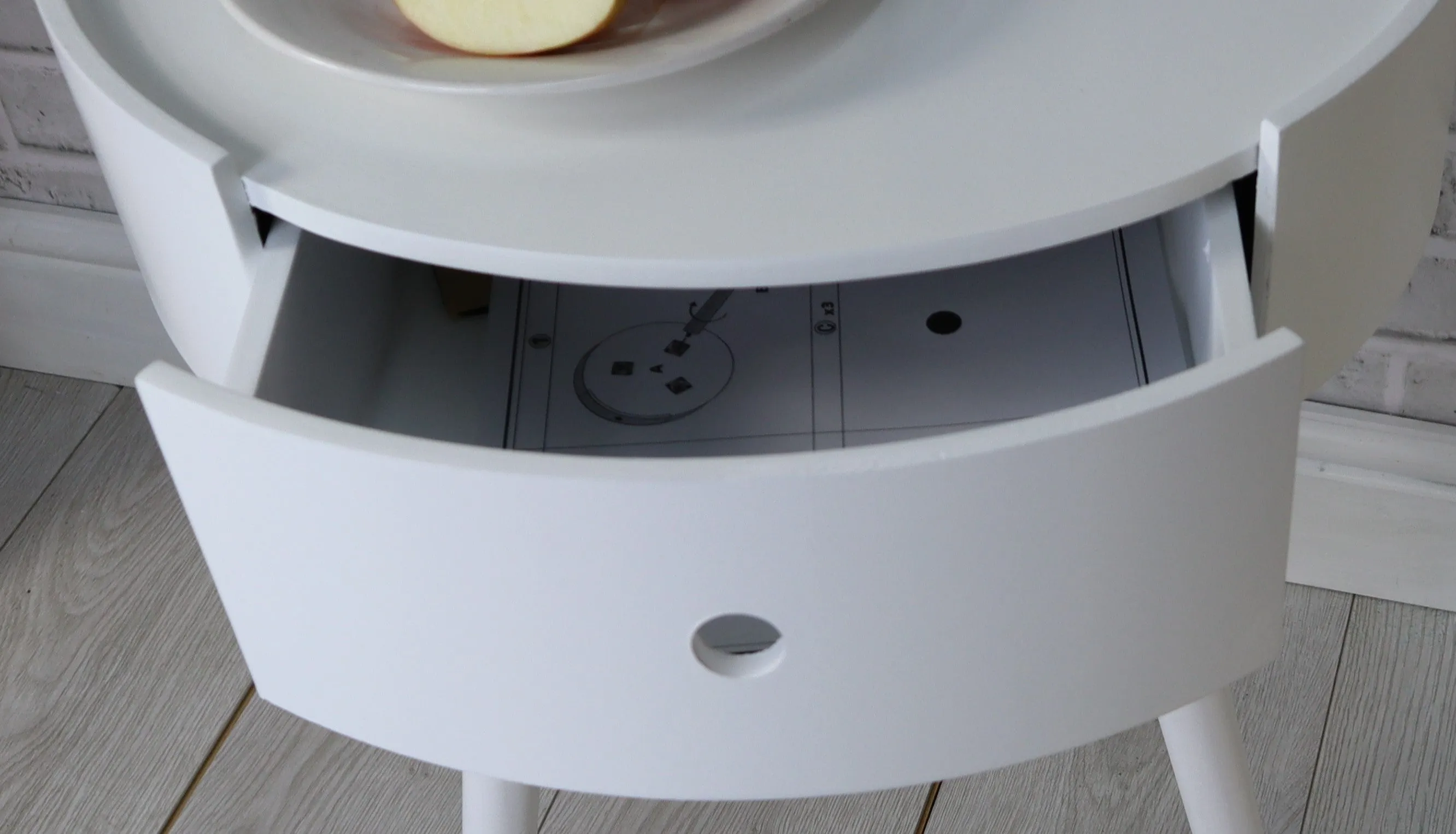 Anika Bedside Table ,White