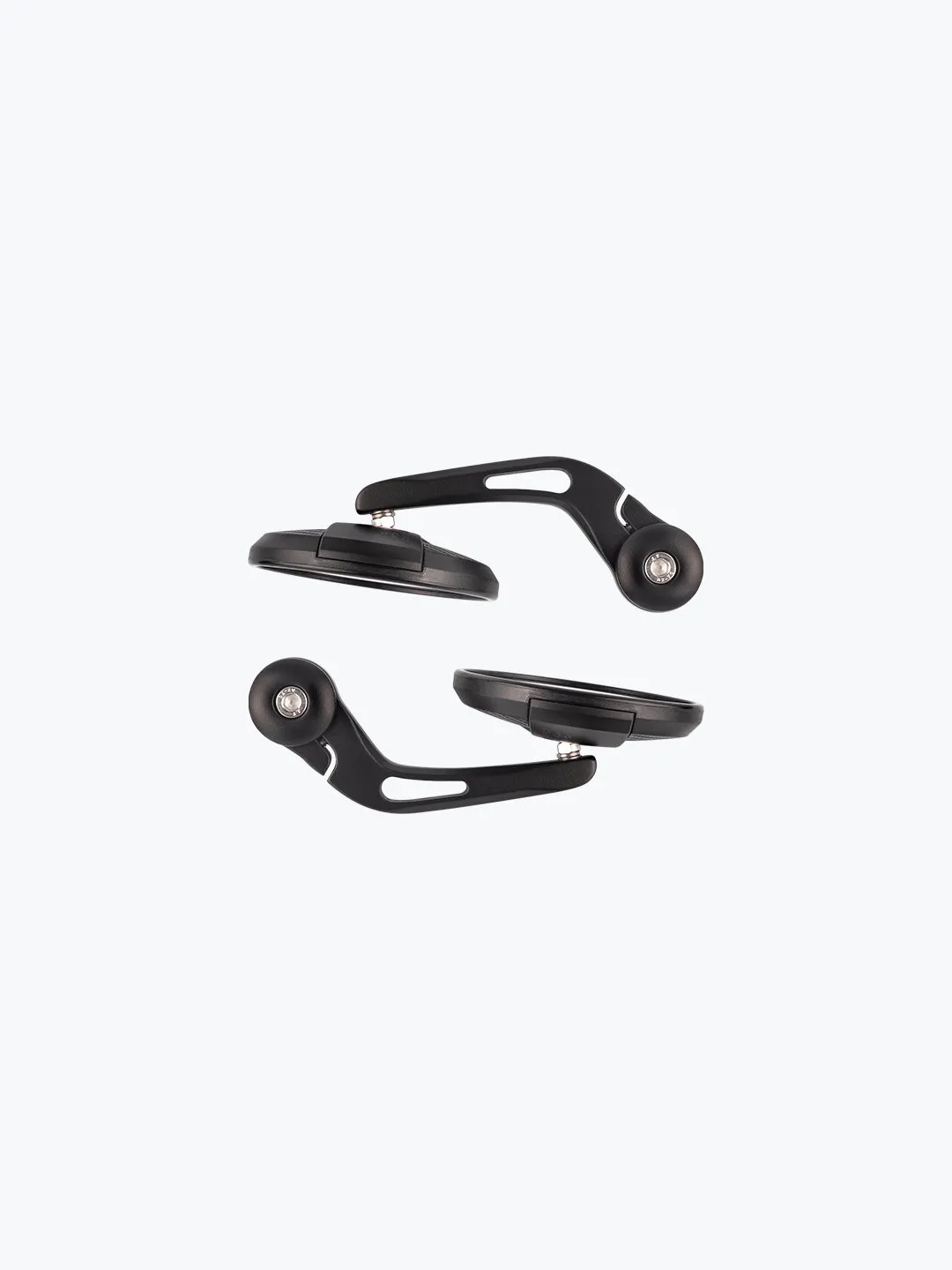 Bar End CNC Carbon Texture Mirror Black