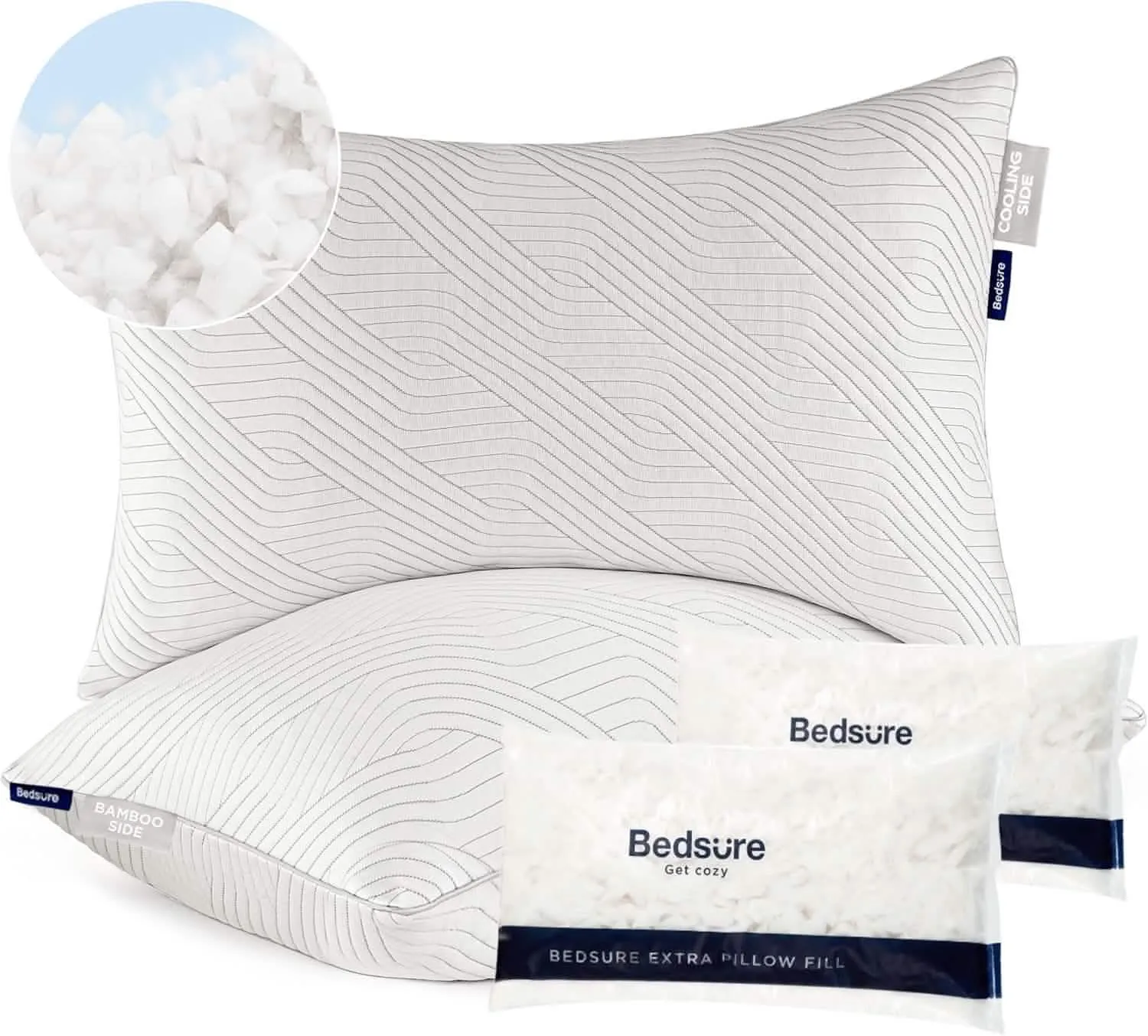 Bedsure Adjustable Shredded Memory Foam Pillow