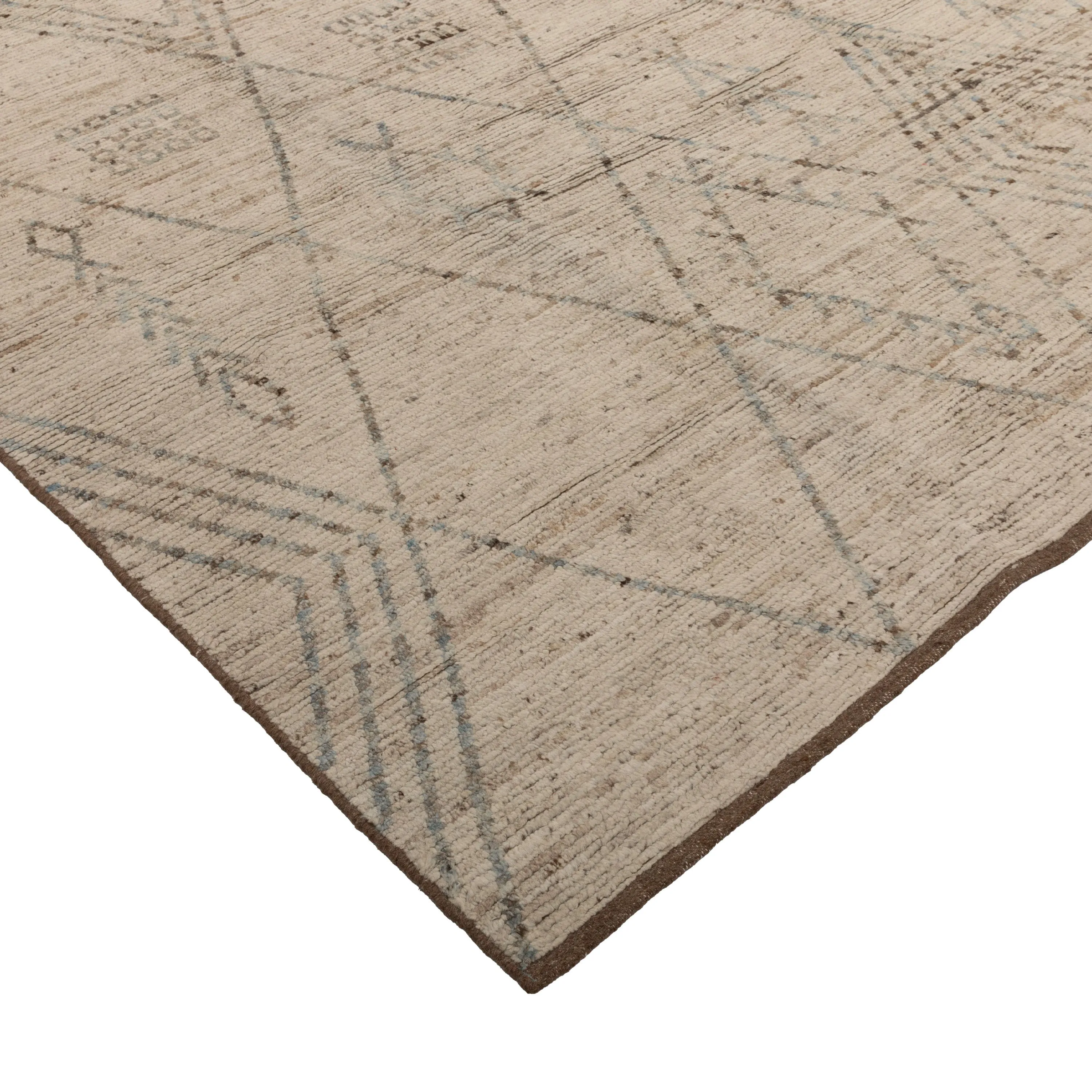 Beige Zameen Transitional Wool Rug - 10'5" x 13'9"