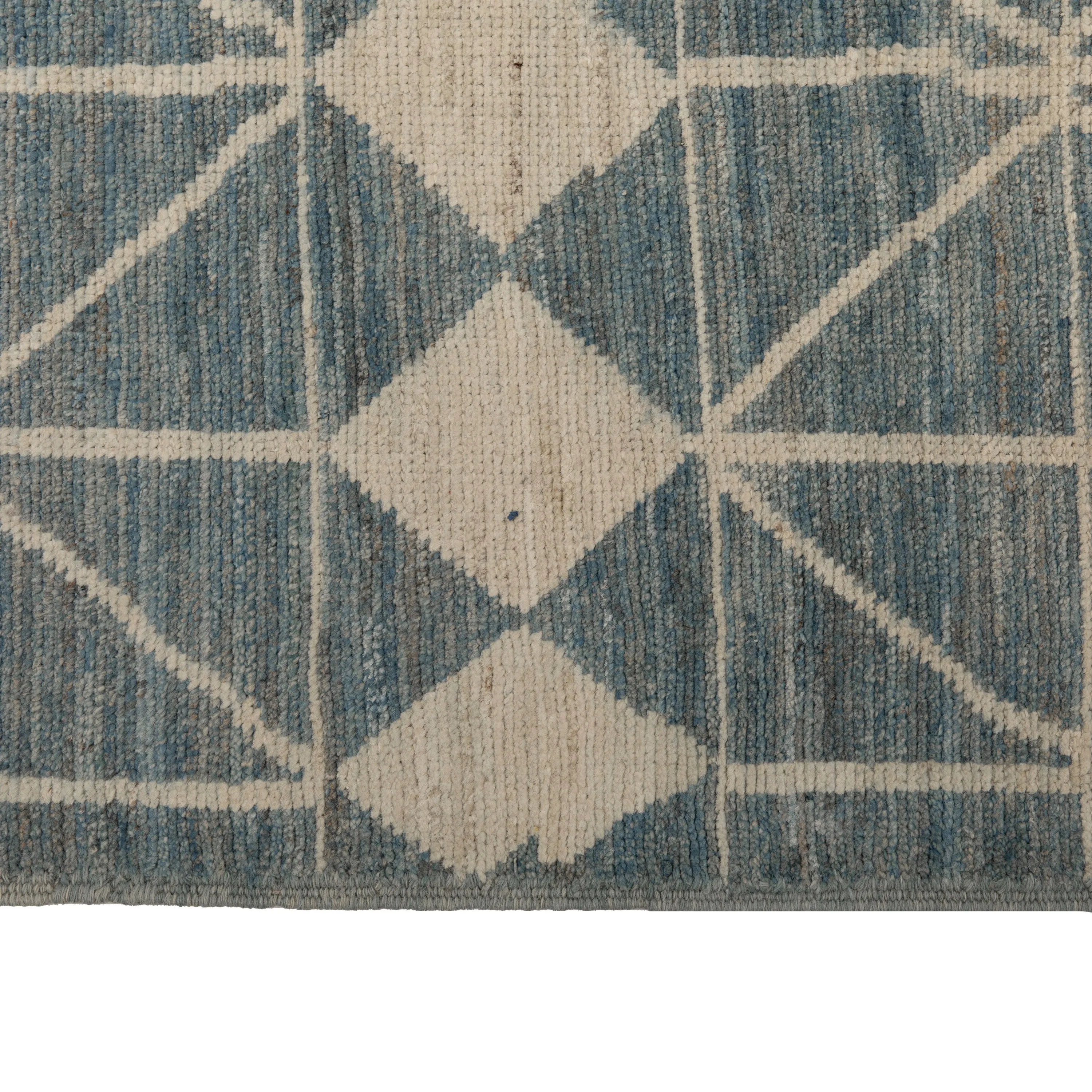 Blue & White Zameen Wool Rug - 9'11" x 14'7"