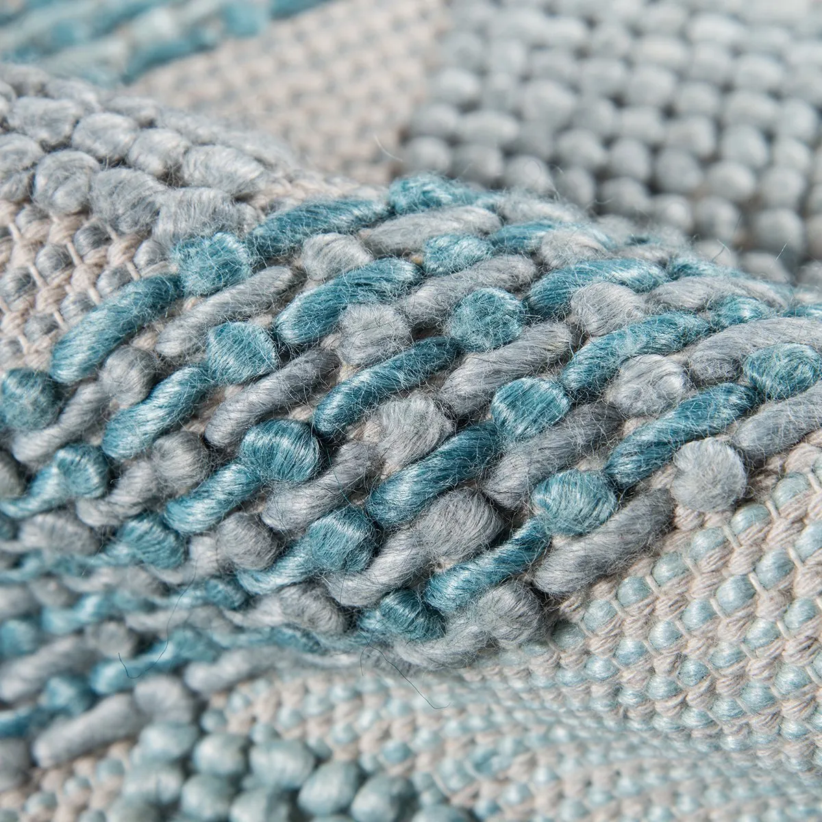Blue Diamond Textured Rug