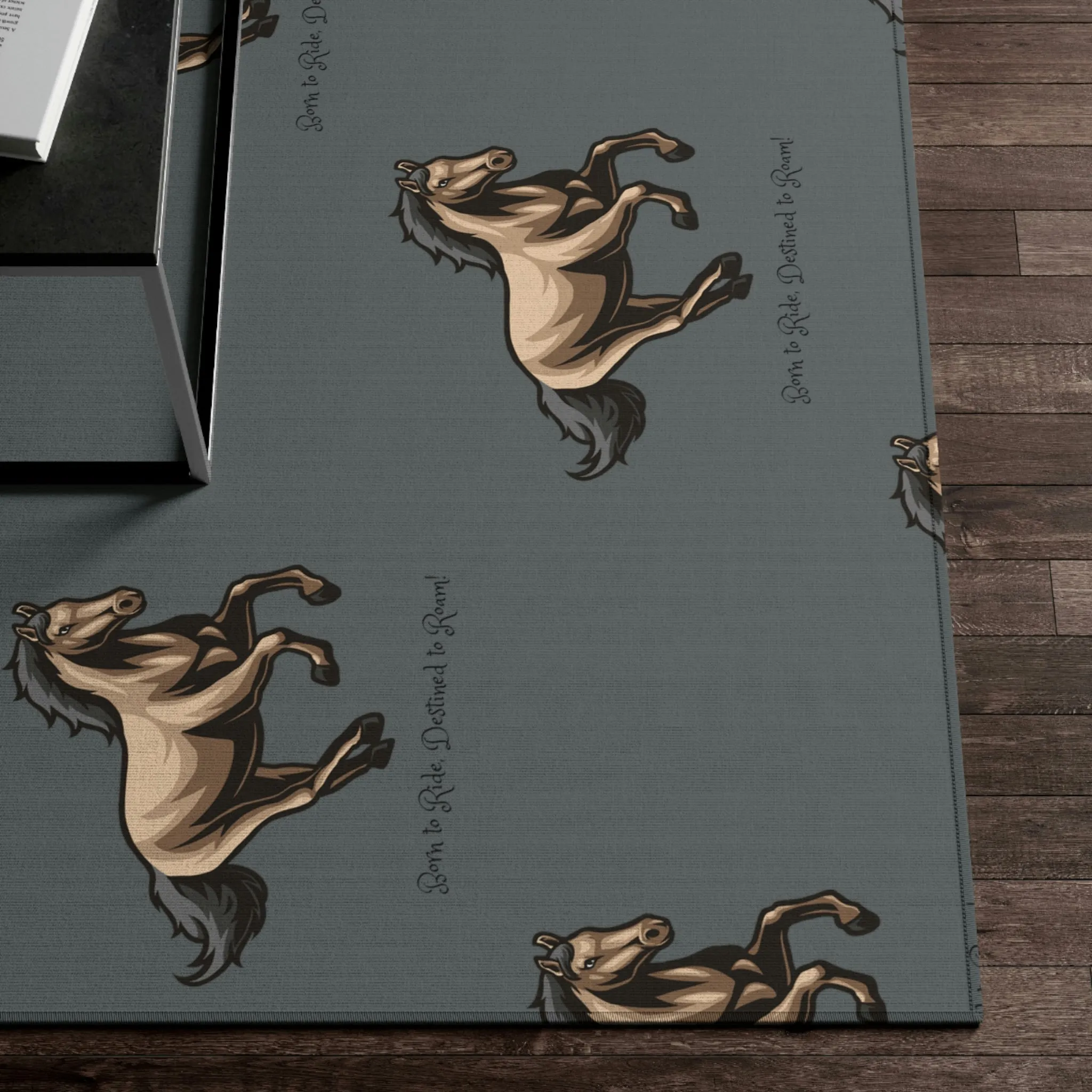 Born to Ride Horse POD Dornier Rug