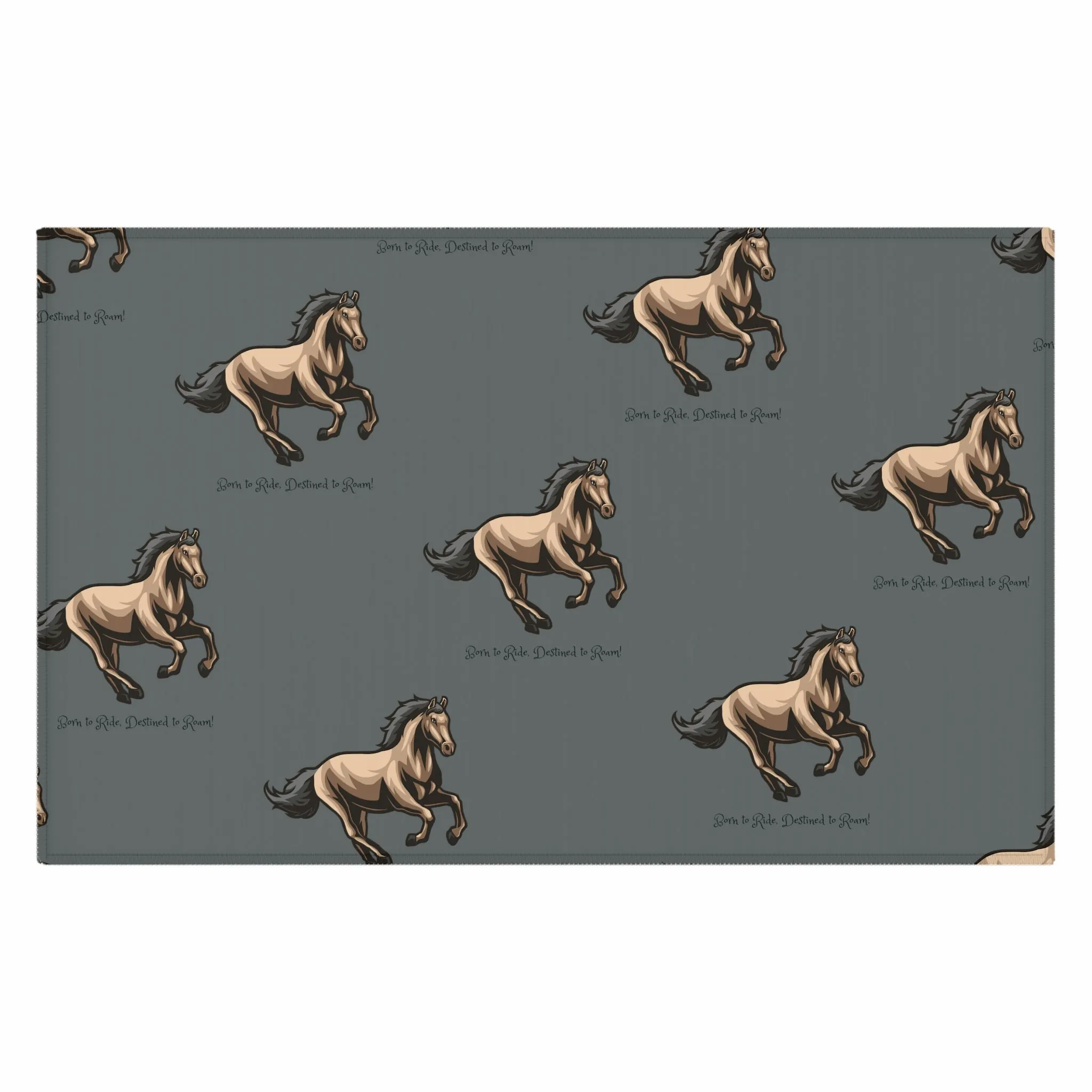 Born to Ride Horse POD Dornier Rug