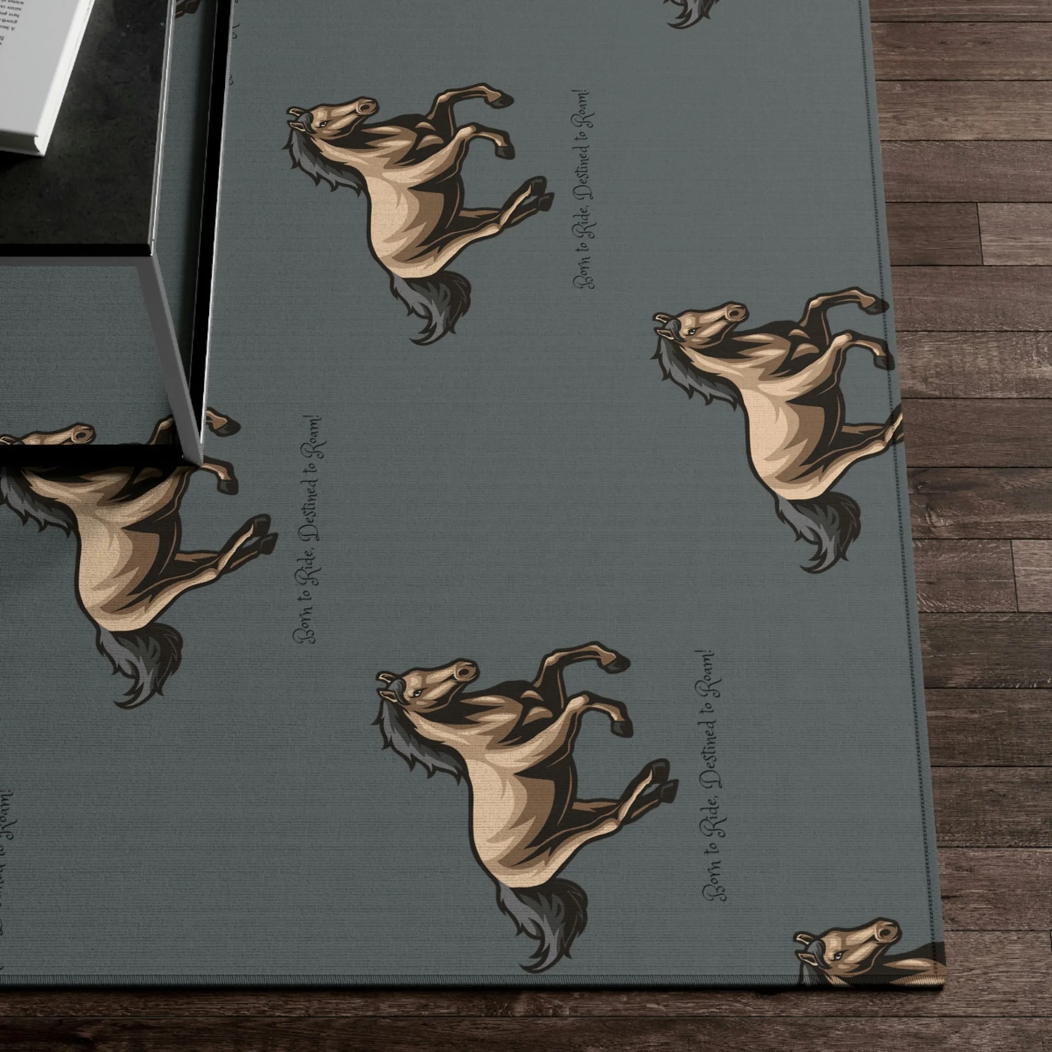 Born to Ride Horse POD Dornier Rug