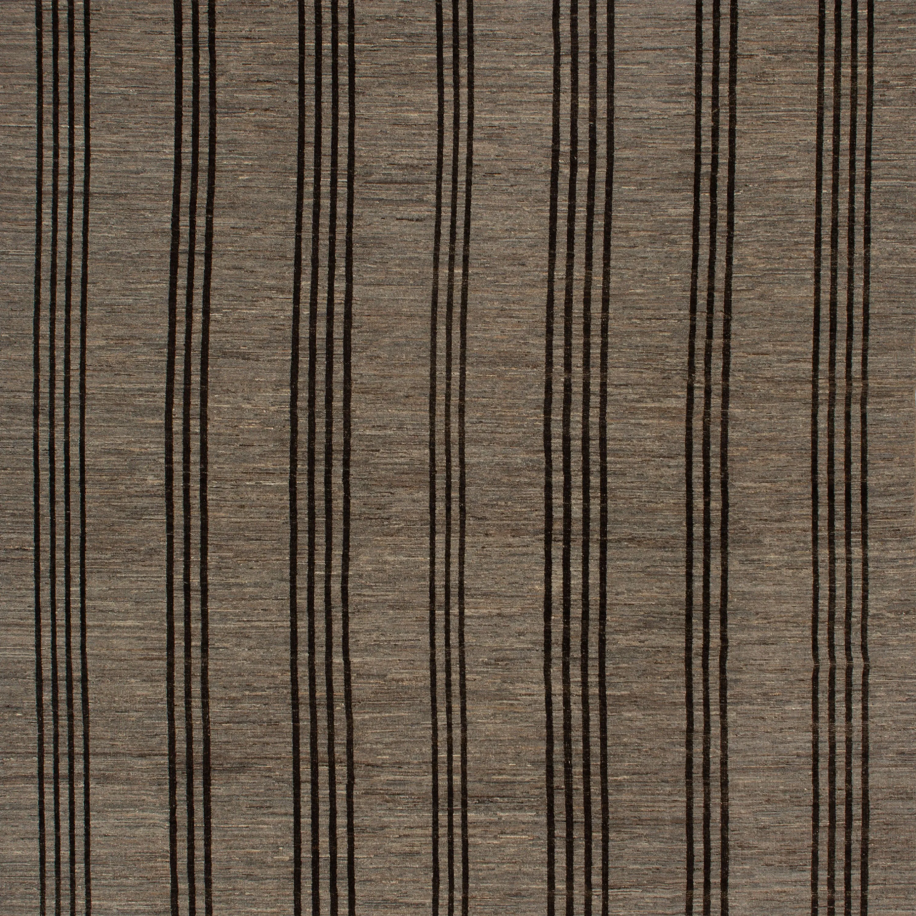 Brown Zameen Modern Wool Rug - 10'6" x 13'3"