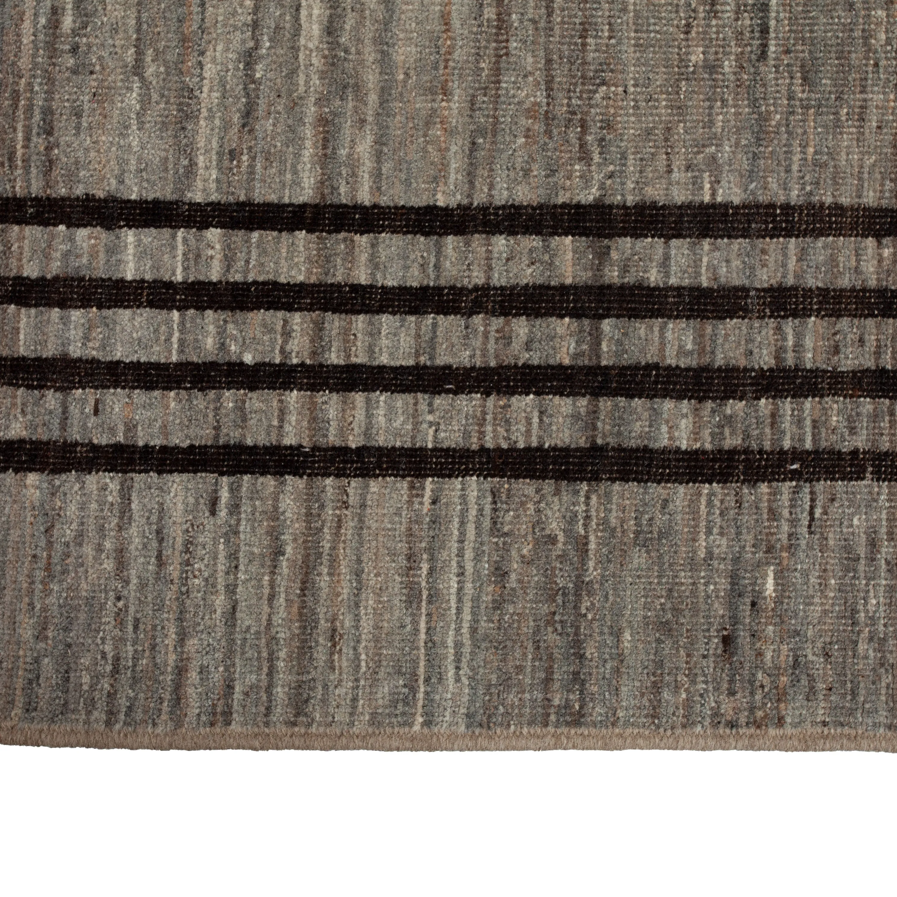 Brown Zameen Modern Wool Rug - 10'6" x 13'3"