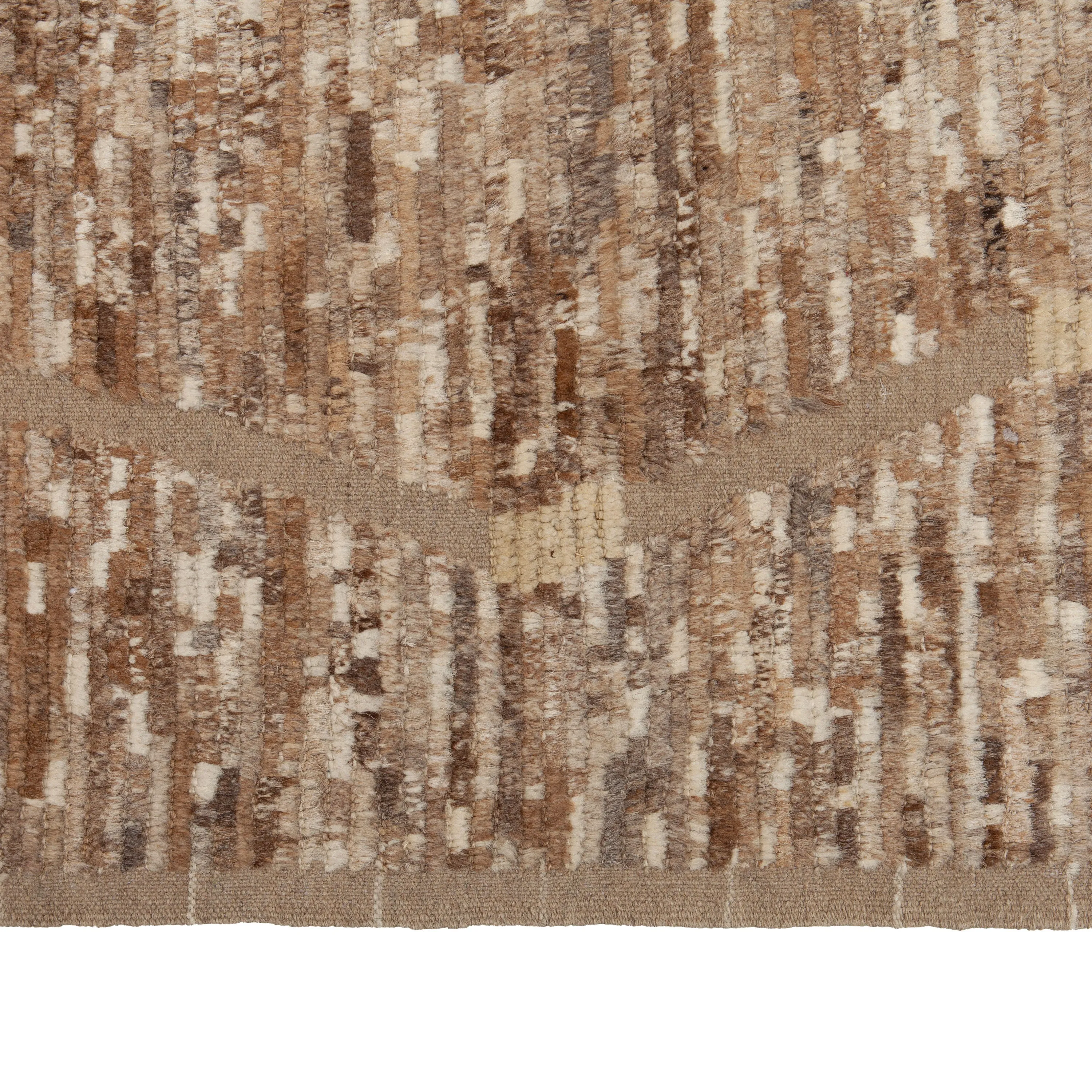 Brown Zameen Transitional Wool Rug - 9'6" x 12'3"