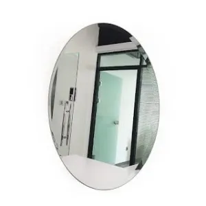 BTRD Enterprise Flexible Mirror Sheets Self-Adhesive Plastic Mirror Tiles Non-Glass Mirror Stickers for Home Decoration (Oval Shape)