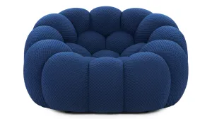 Bubble - Bubble Lounge Chair, Navy Textured Jersey