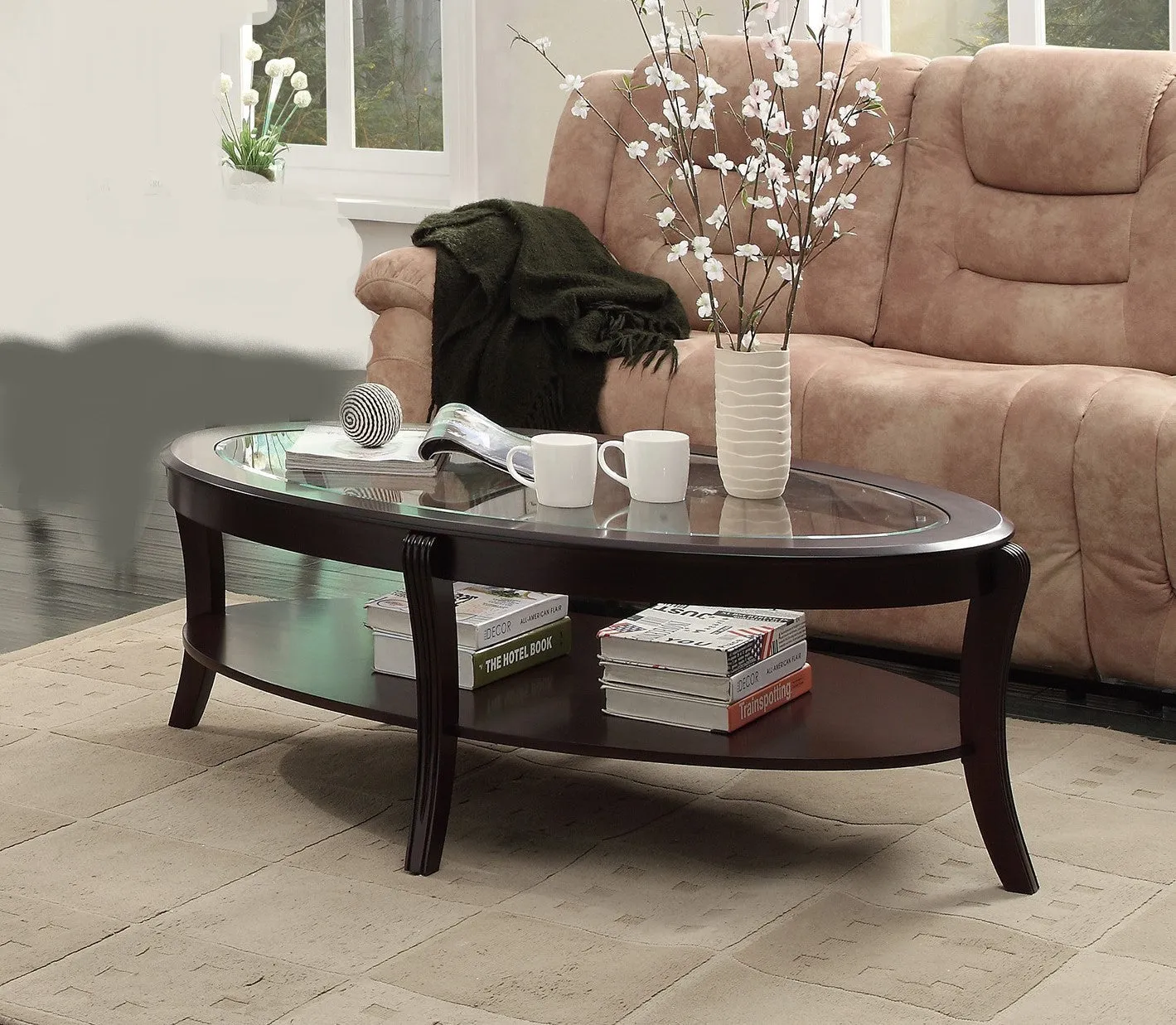 Caileon Glass Coffee Table