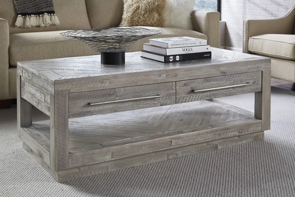 Carlyle Herringbone Storage Coffee Table