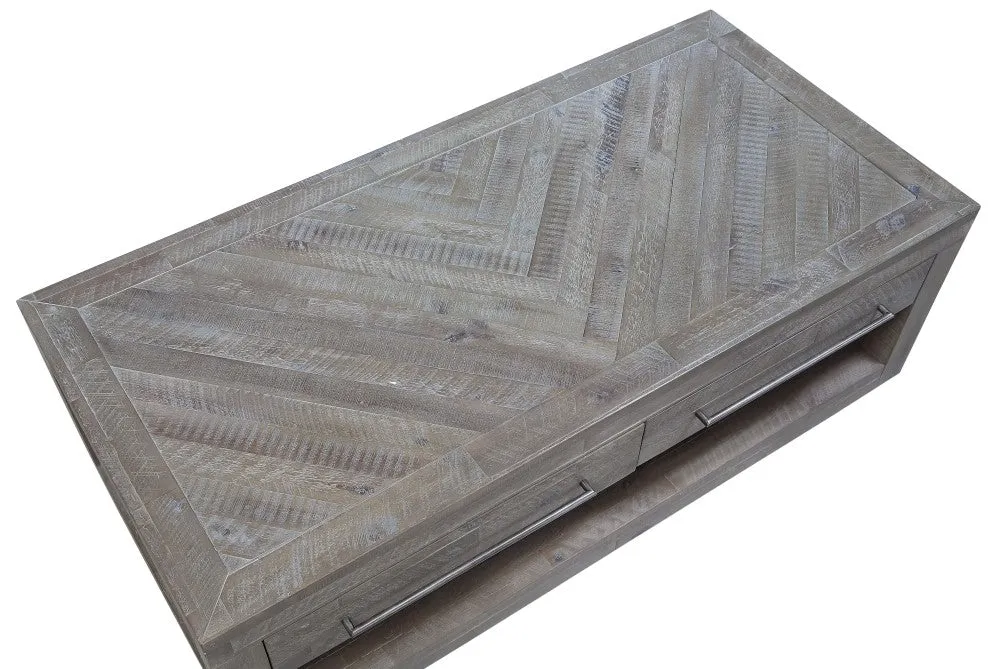 Carlyle Herringbone Storage Coffee Table