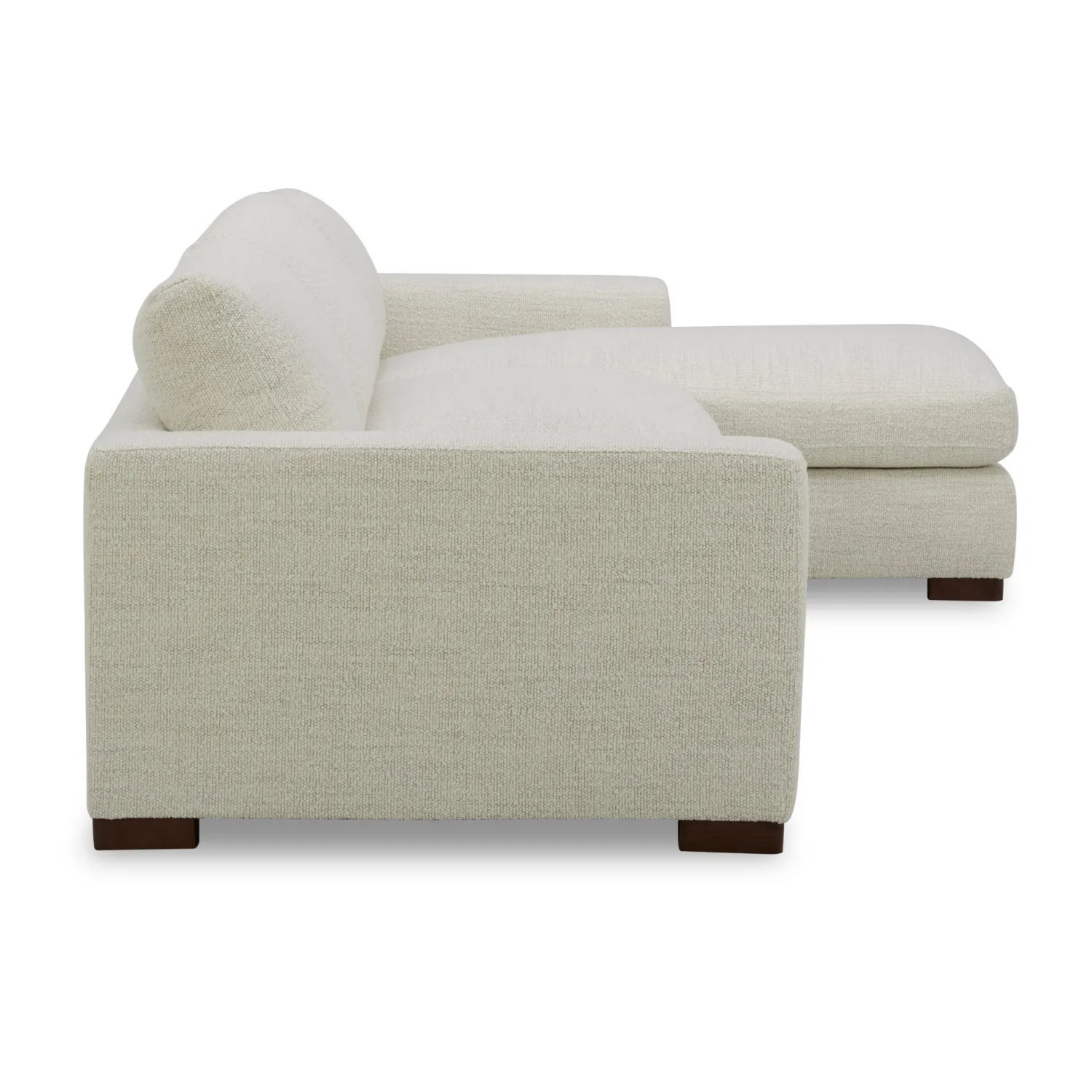 Charlestown 124" Pearl Boucle Chaise Sectional