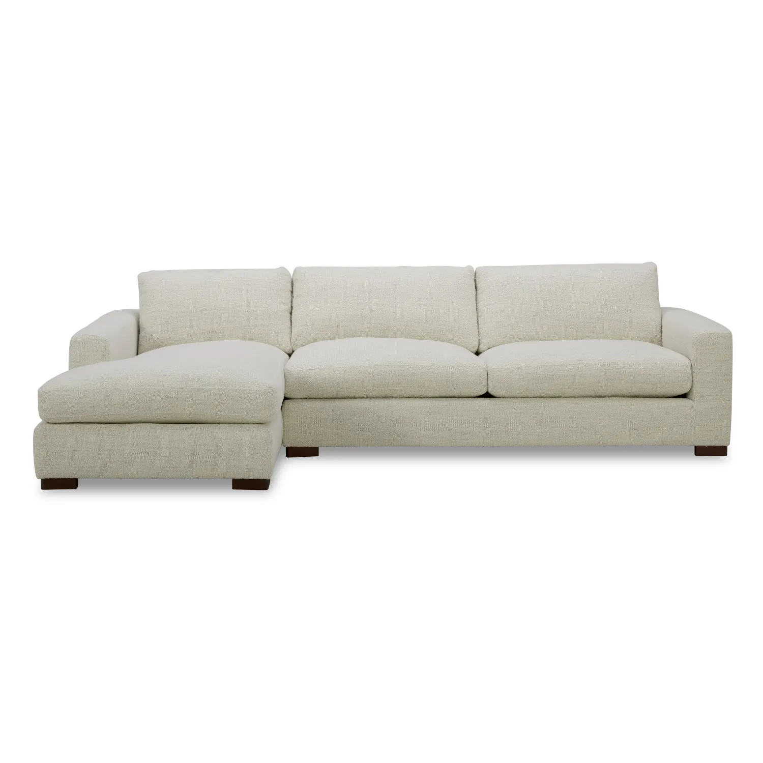 Charlestown 124" Pearl Boucle Chaise Sectional