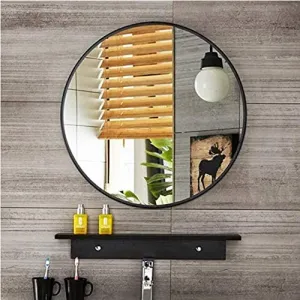 Cheval Glasses Decorative Round Wall & Bathroom Mirror 18 X 18 Inches Out Size