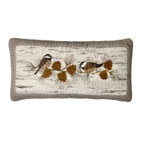 Chickadee Reversible Throw Pillow
