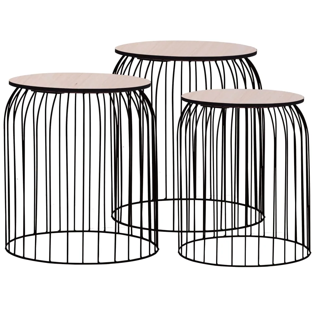 Coffee Tables 3 pcs Black