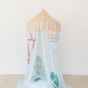 Custom Hanging Canopy Tent   Oversized Floor Pillow | Time Flies