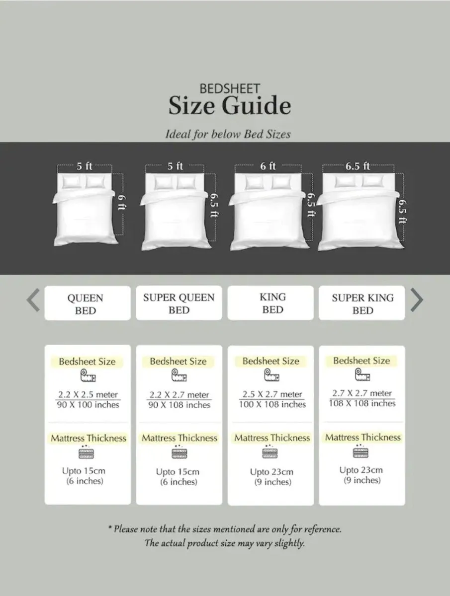 Elegant Hand Block Paisley Print Cotton Super King Size Bedding Set