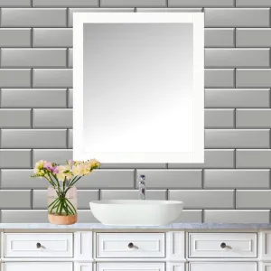 Essie Vanity Mirror, White Oak, 32" x 32"