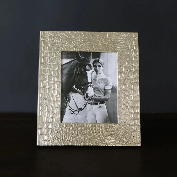 FRAME Sierra Modern Croc 8 x 10 Frame (Gold)