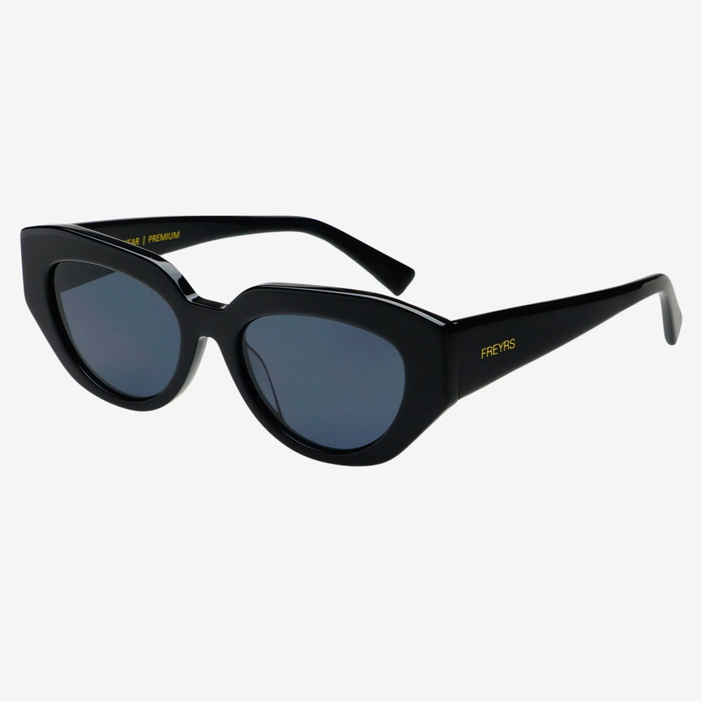 FREYRS Frankie Acetate Cat Eye Sunglasses Black