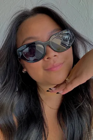 FREYRS Frankie Acetate Cat Eye Sunglasses Black
