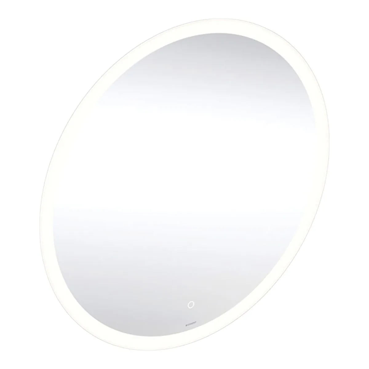 Geberit Option 600 mm Round Illuminated Wall Mounted Mirror With Direct and Indirect Lighting