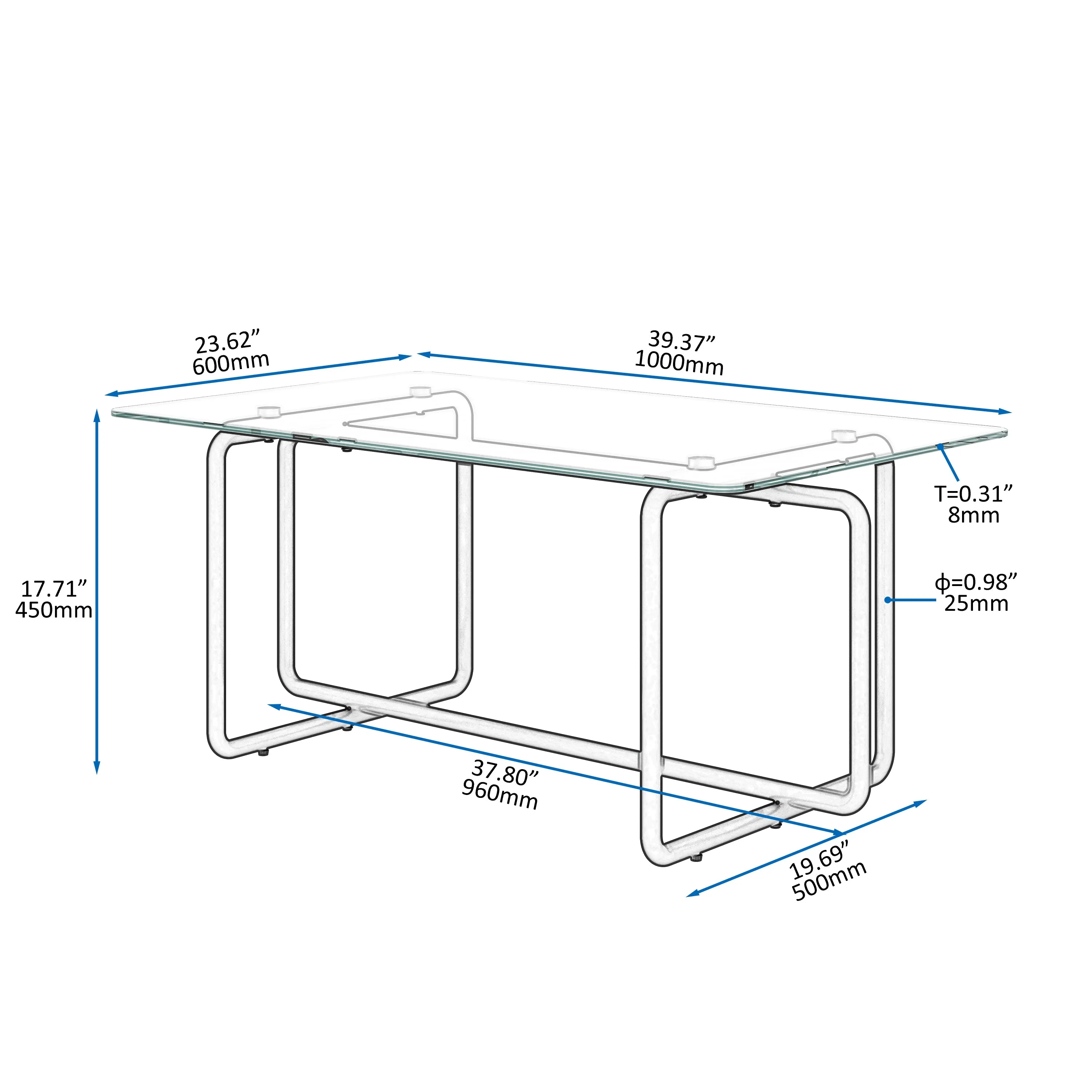 Glacia Coffee Table - Transparent