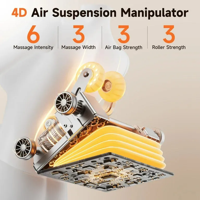 Golden Massage 4D Chair with APP Control, 55” SL Track, and 3 Zero Gravity Modes