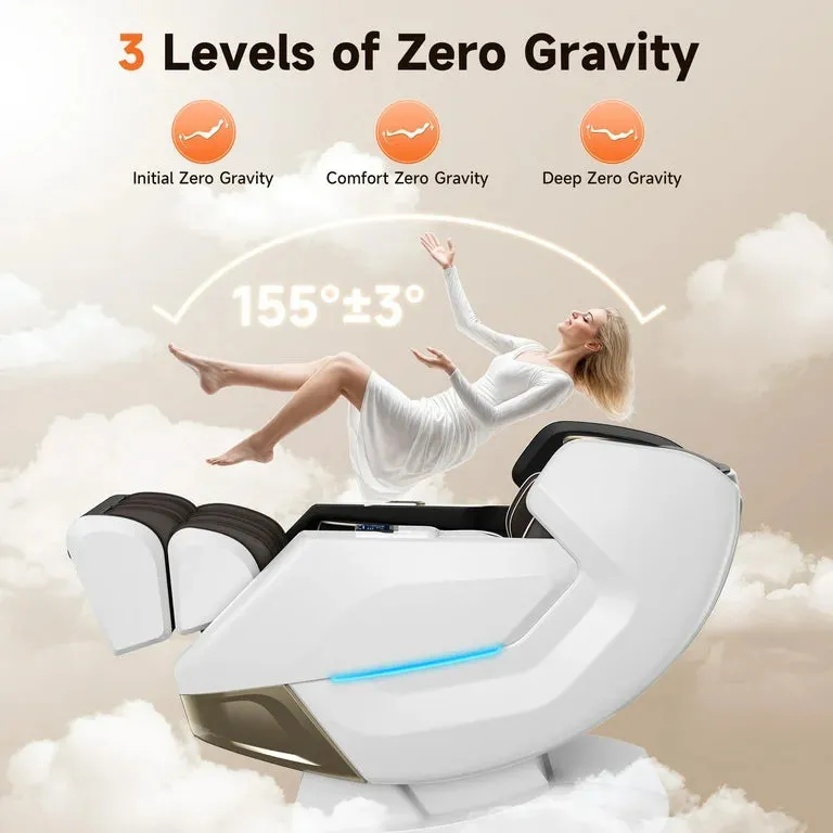 Golden Massage 4D Chair with APP Control, 55” SL Track, and 3 Zero Gravity Modes
