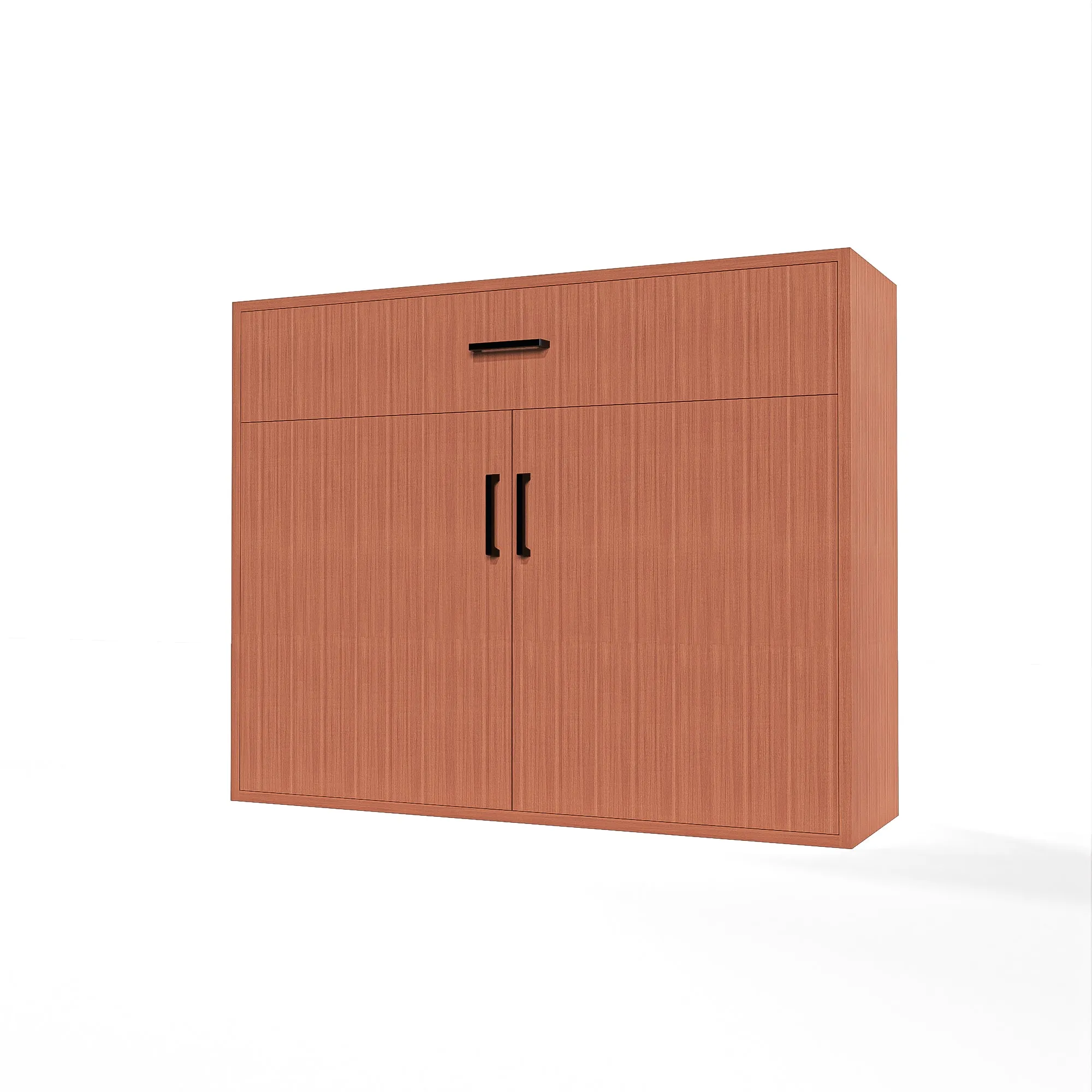 GrandCellar™ - 10 Column Full-Depth Wine & Liquor Cabinet - Black Handle Pulls