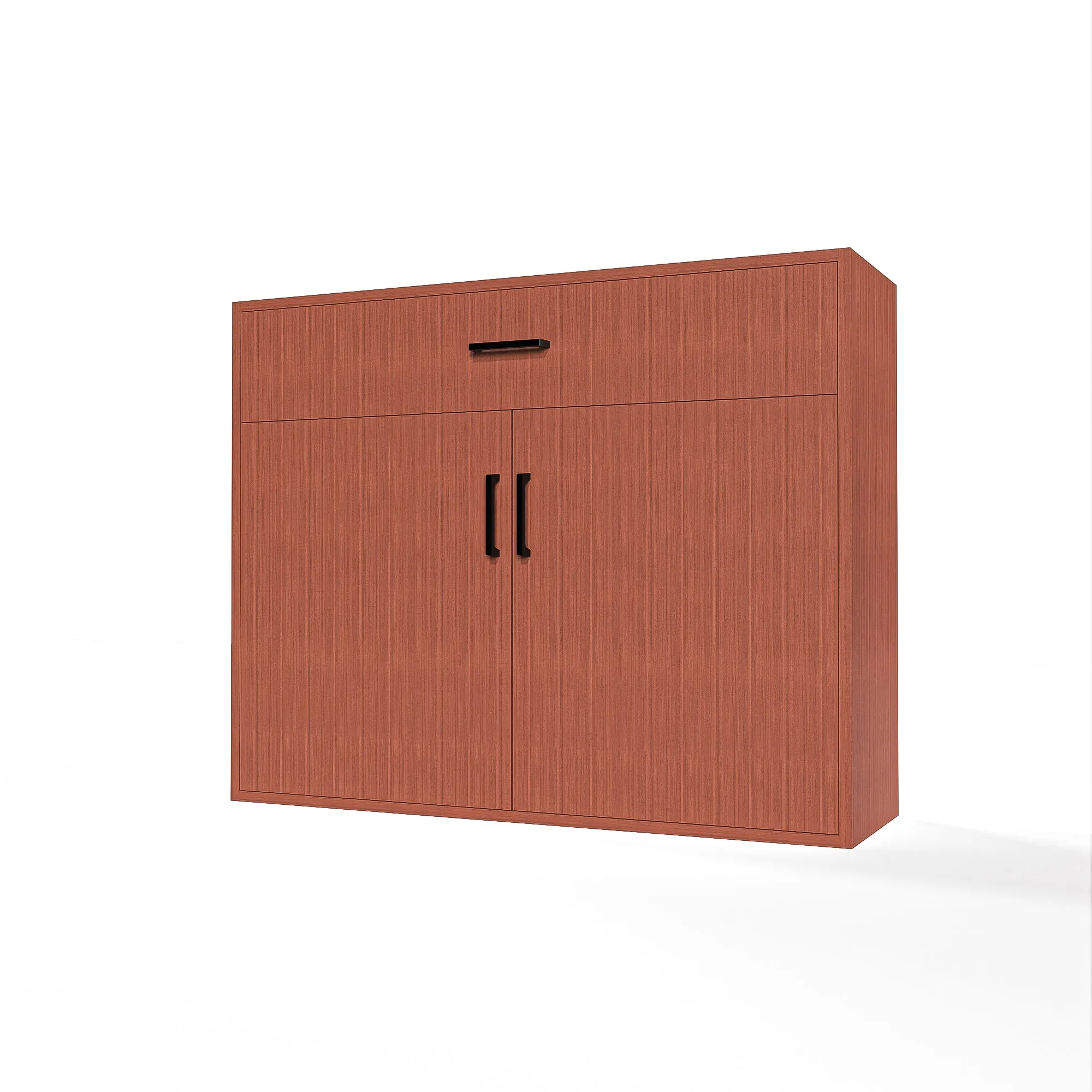 GrandCellar™ - 10 Column Full-Depth Wine & Liquor Cabinet - Black Handle Pulls