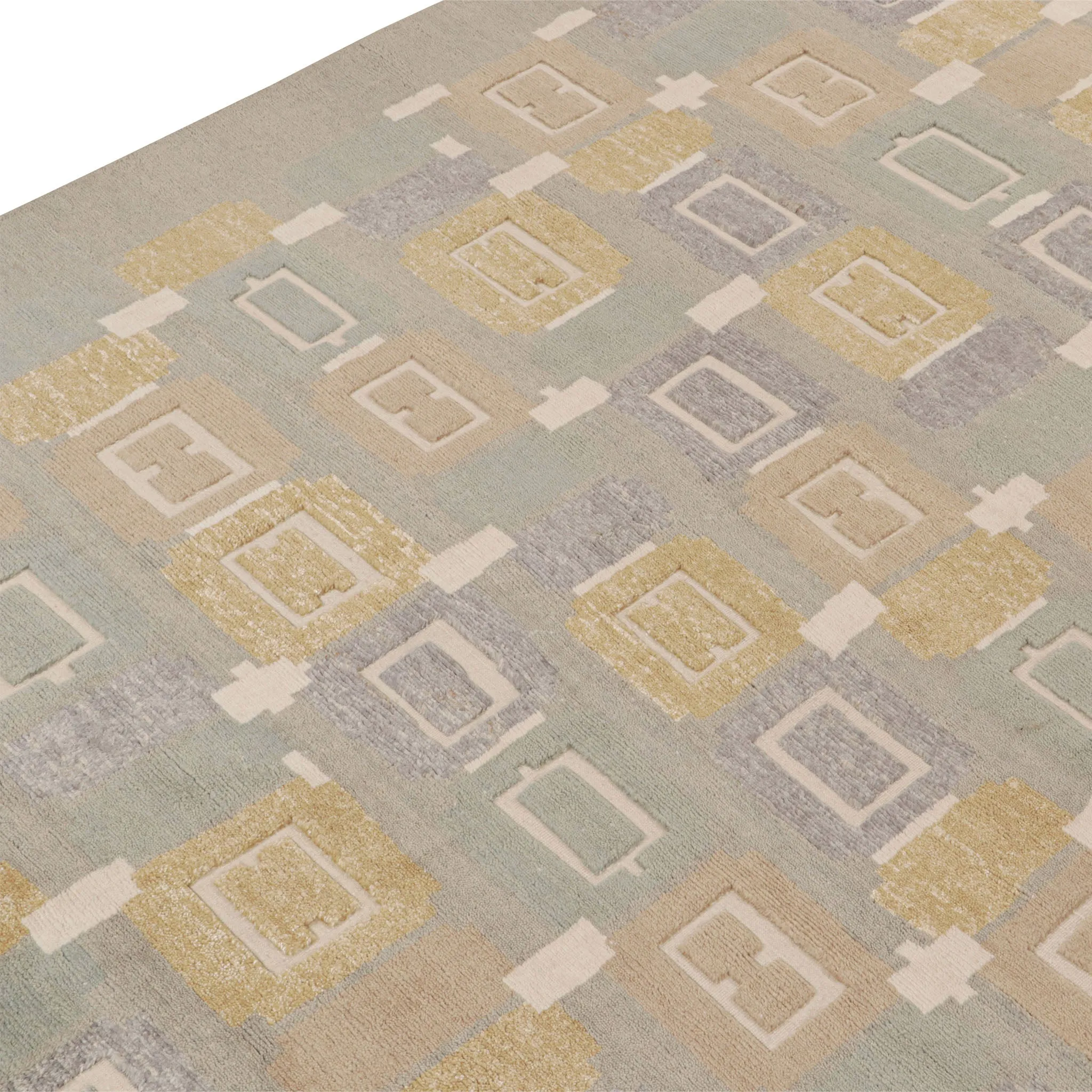 Grey Modern Wool Rug - 9' x 12'5"