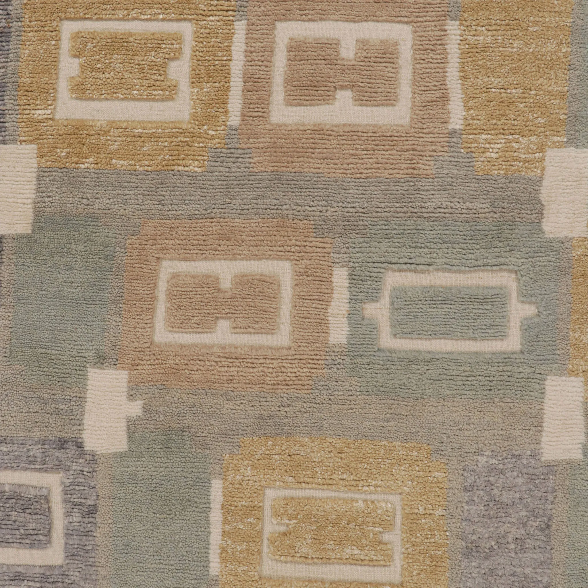 Grey Modern Wool Rug - 9' x 12'5"