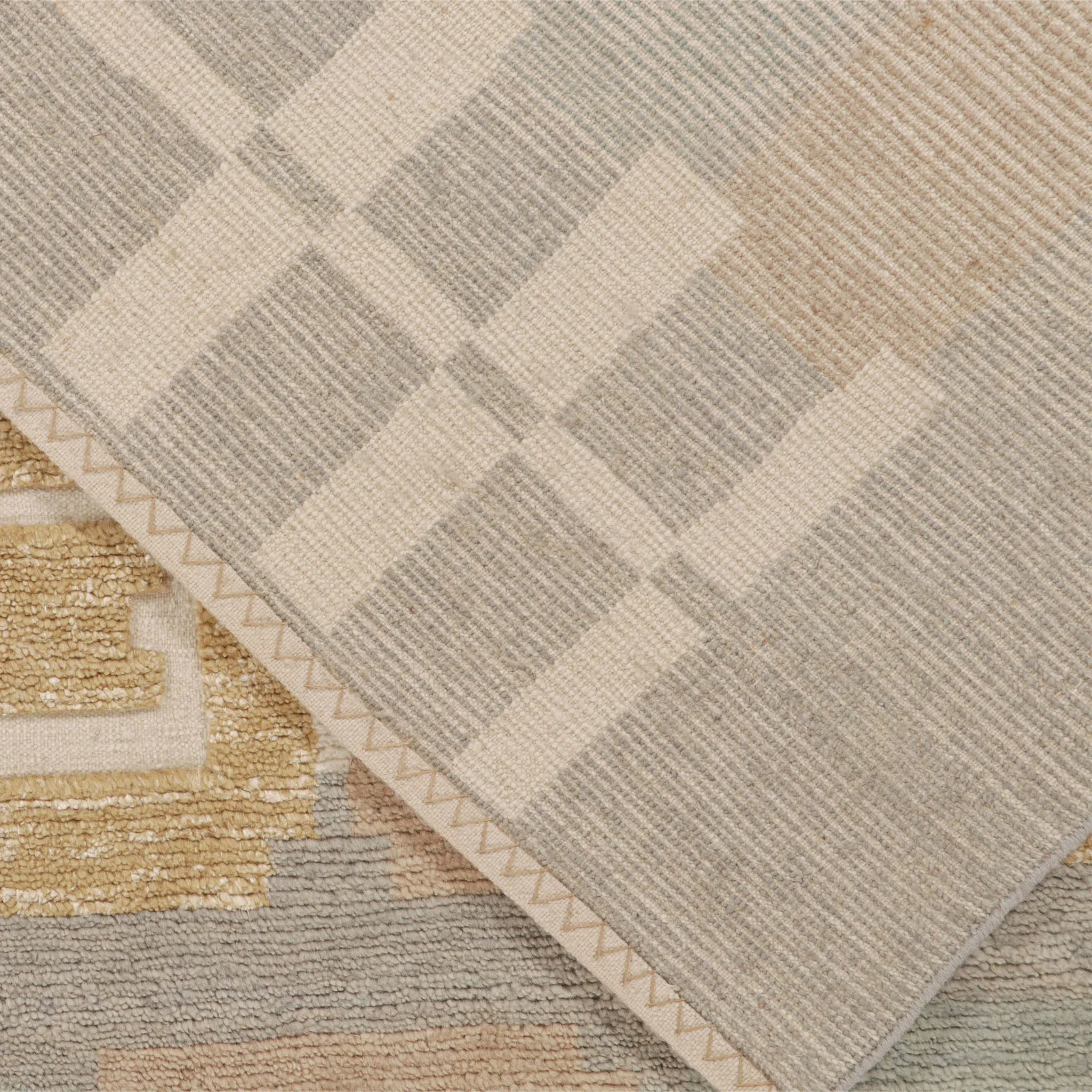 Grey Modern Wool Rug - 9' x 12'5"